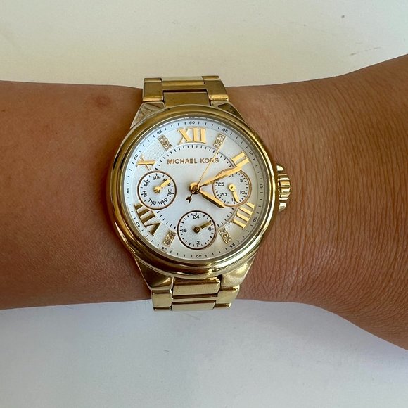 Michael Kors Accessories - Michael Kors Mini Camille Gold Tone Watch MK5759